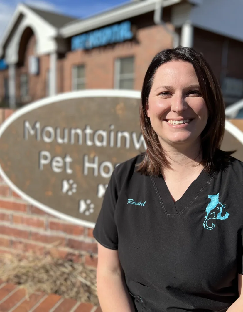 Rachel Schulteis, vet tech at Mountainwood Pet Hospital